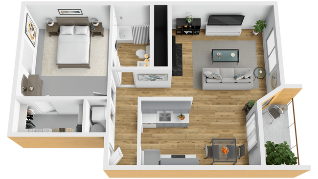 Floorplan - Oak & Iron Flats by Trion Living