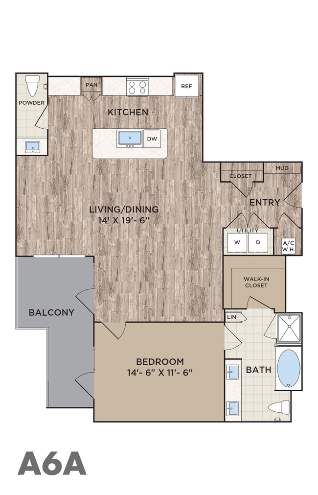 1 BED / 1.5 BATH - The Westerly
