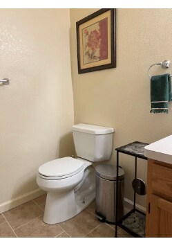 Well lit bathroom, tile floors - 4 Tolan St