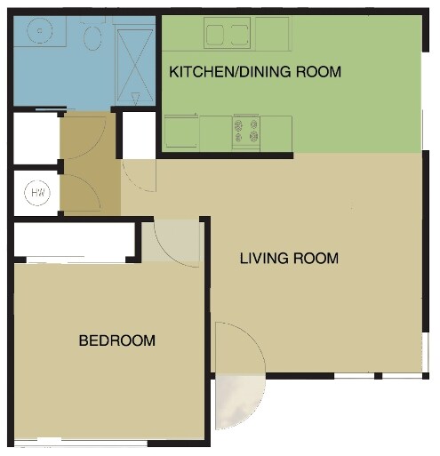 1BR/1BA - Fair Plaza Senior 55+ Apartments