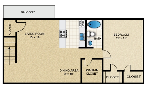 1BR/1BA - Creekside South Apartments