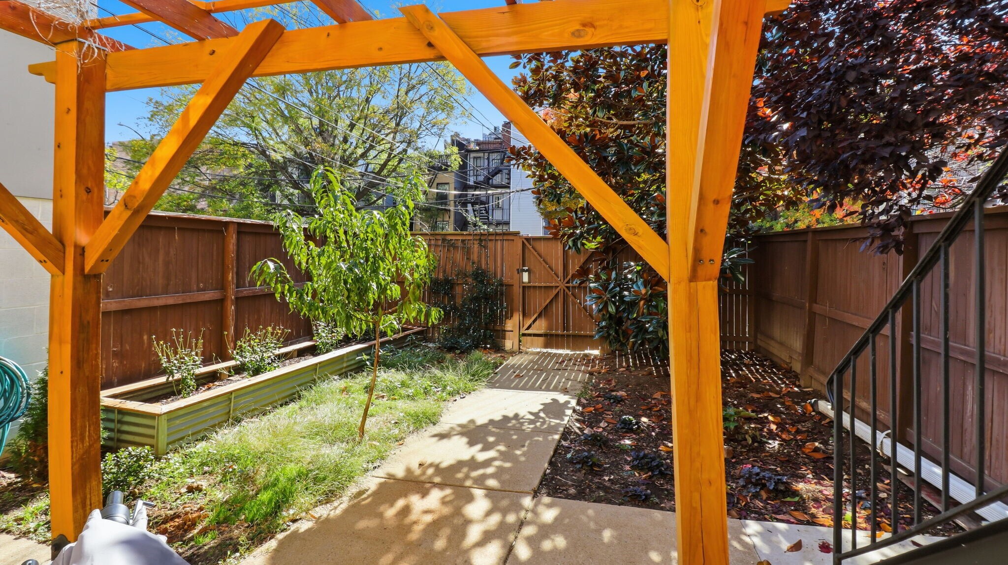 Rear Fenced Yard is shared with one other condo - 1450 Harvard St NW