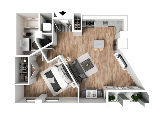 B1-R Floorplan - The Peach Atlanta