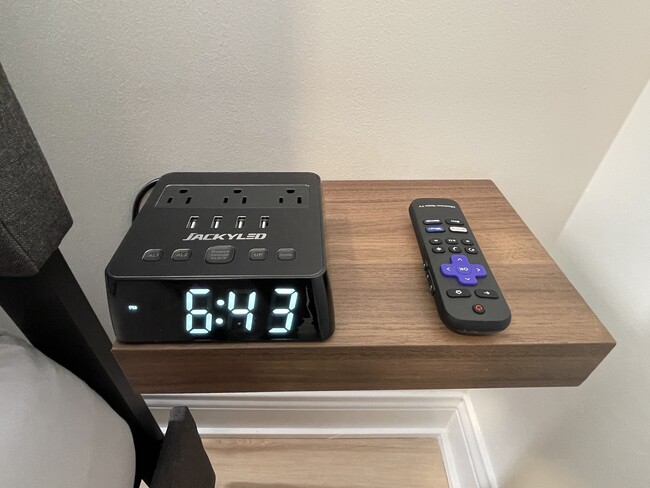 Alarm clock with USB ports - 14 N Francisco Ave