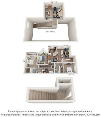 Three Bedroom Two Bathroom Floor Plan - Discovery Palms