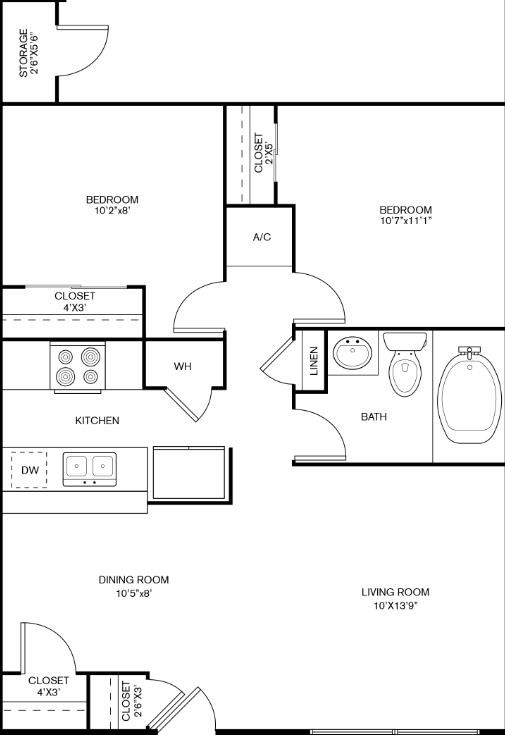 Floorplan - Creekside Apartments