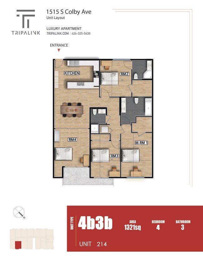 Floorplan - 1515 Colby Ave