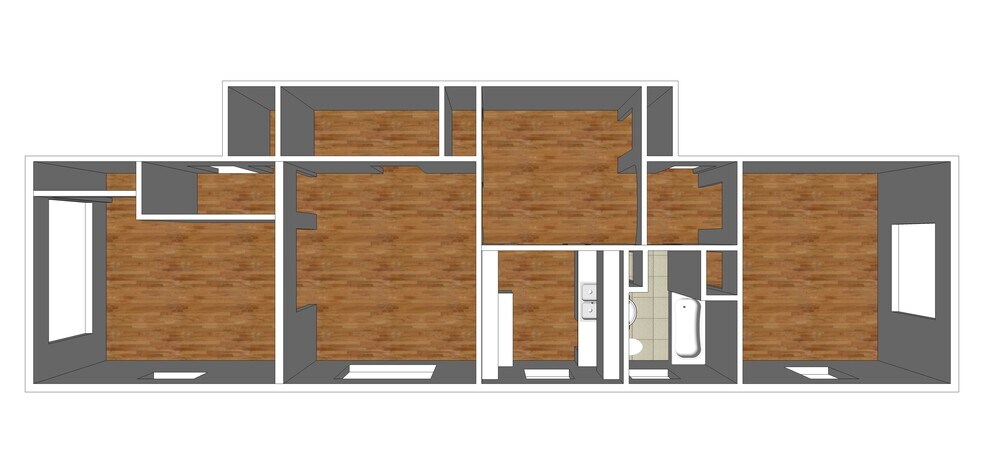 3D side view - 6633 Alamo Avenue