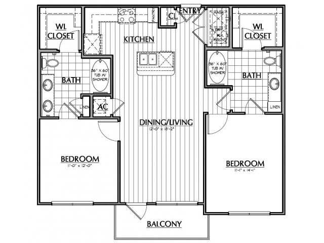 B1.2 â?? Two bedroom, two bath home with 1,031 s.f - CityVista Apartments