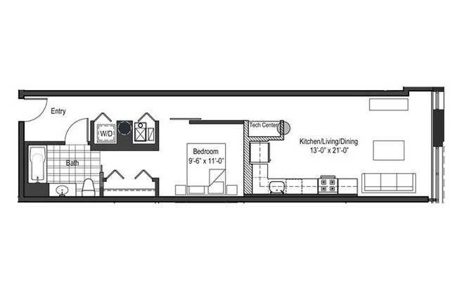 Floorplan - 13thirteen Randolph Street Lofts