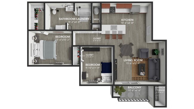 Floorplan - Residences at Dry Cedar Creek