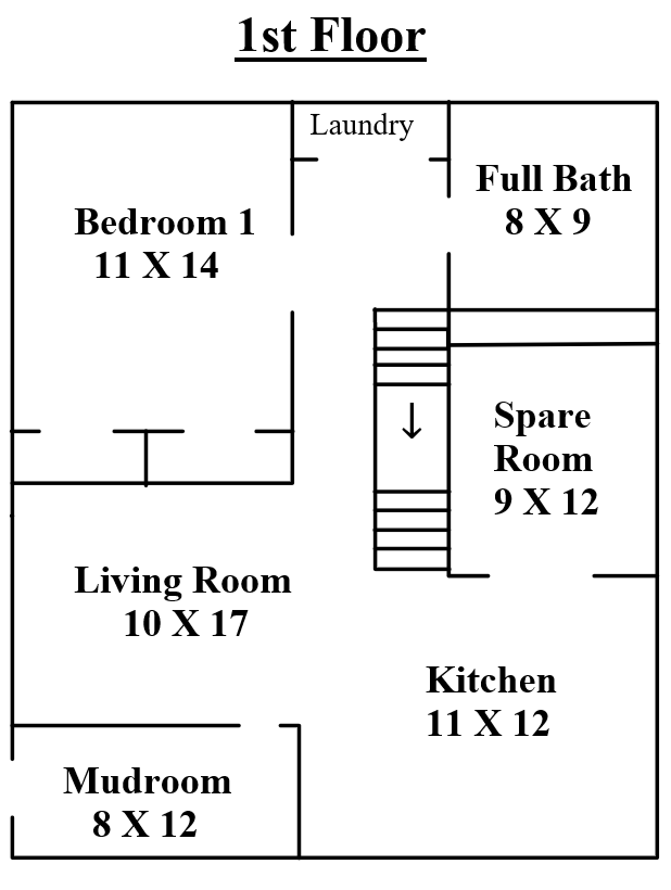 1st Fl Layout - 196 Village Hill Rd