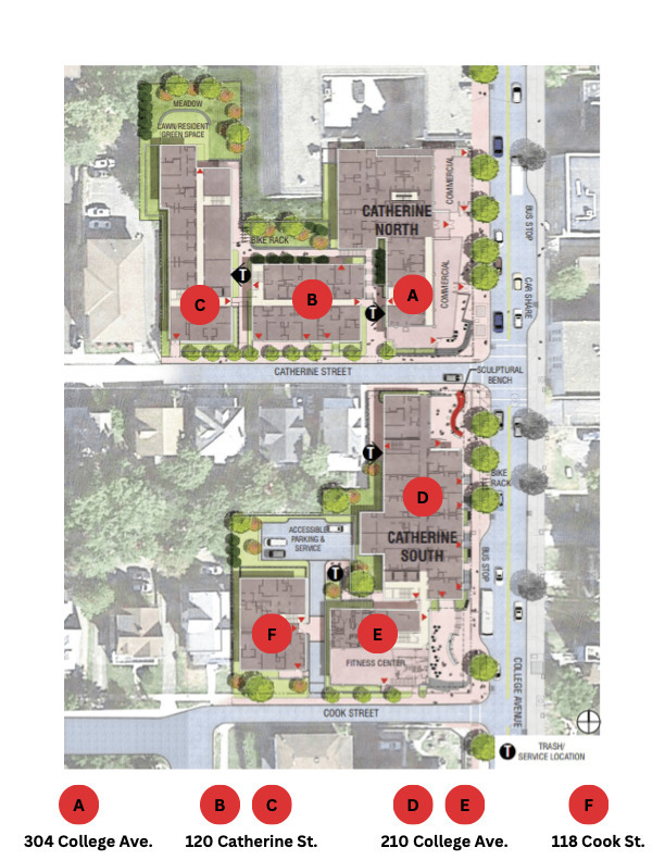 Site map - Catherine Commons