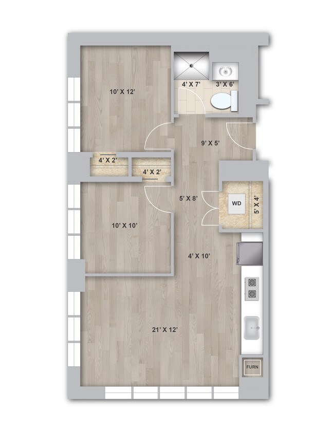 Floorplan - Kasa Cadillac Square Detroit
