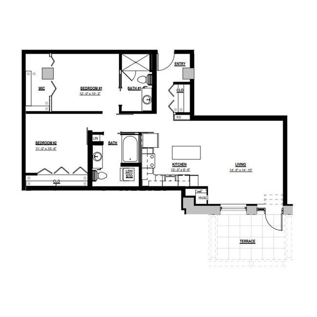 Floorplan - Parisian on Vine Apartments