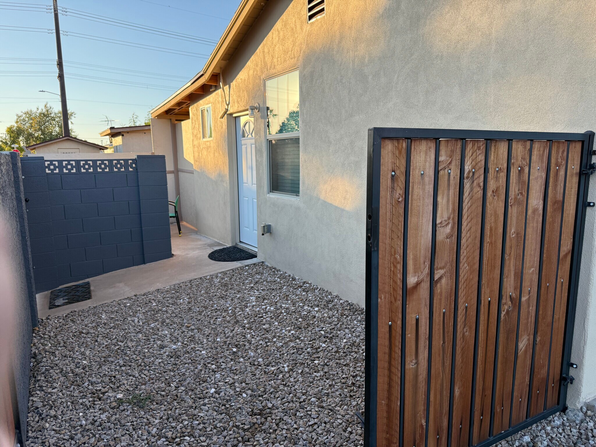 Inside the private patio and main apartment entrance door - 7342 N 38th Dr