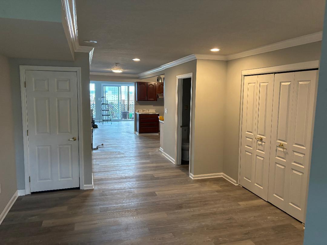 Entryway through Living room with deck - 6 Prospect St