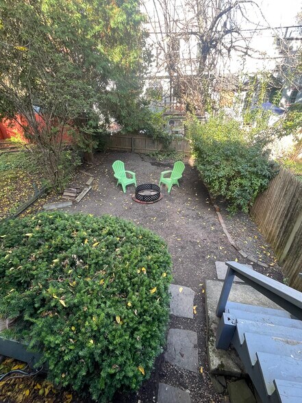 Fire pit area and space for a garden! - 327 Hudson Ave