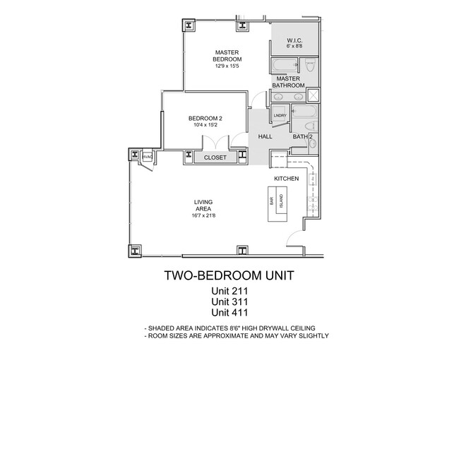 Two-Bedroom Unit - The 1500 Condominium