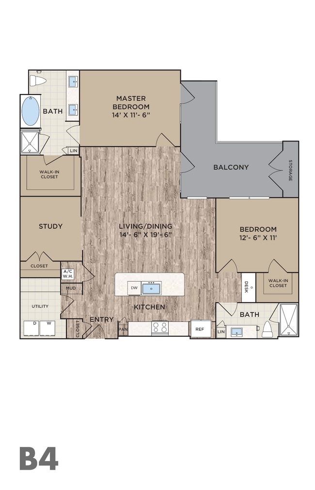 2 BED / 2 BATH + Study - The Westerly