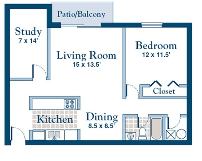 1BR/1BA - Colonial Towne Apartments