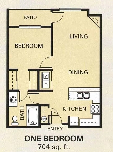 Apt #203 Floorplan - Capitol Steps