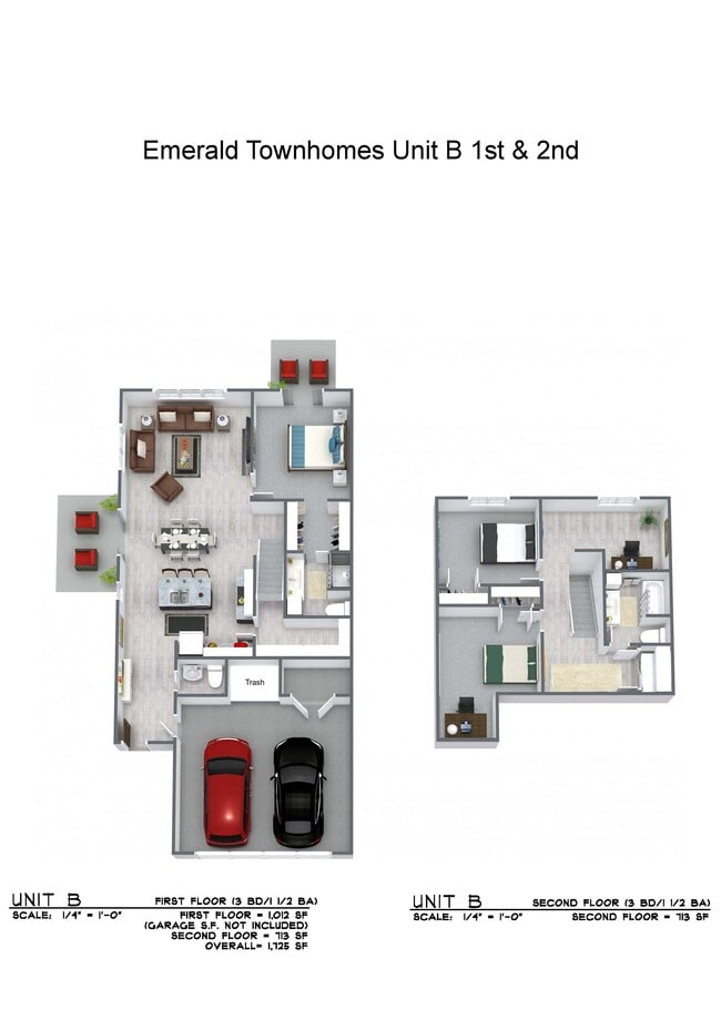 3 bedroom 2 Bath TH $2275. - The Emerald Townhomes