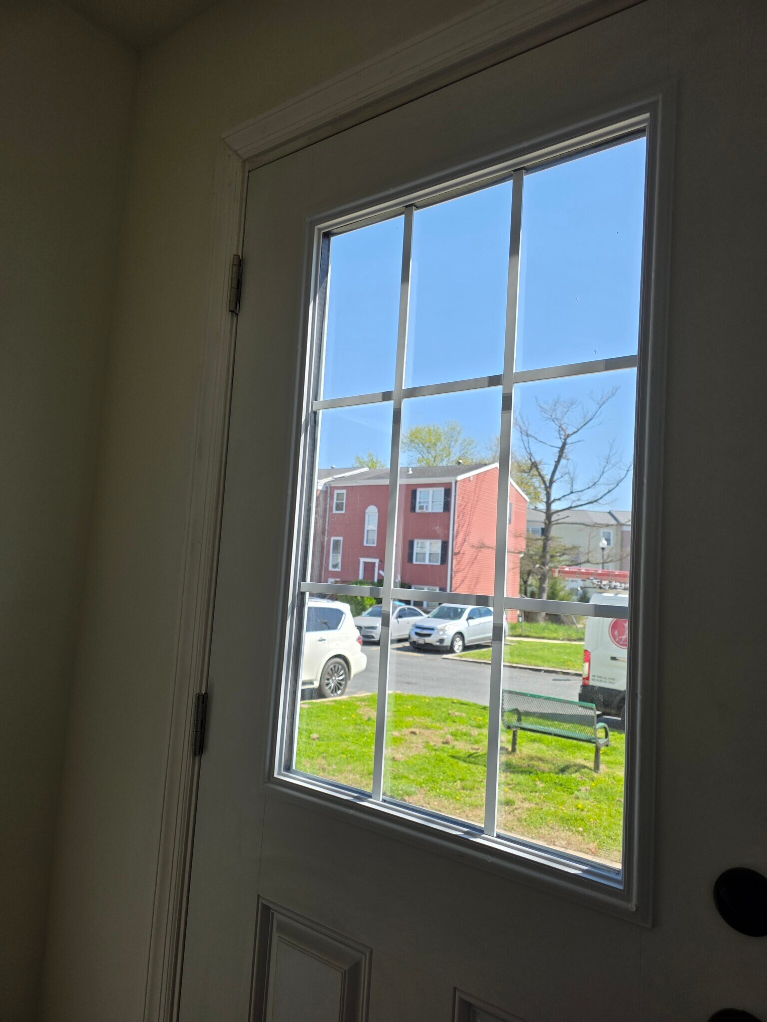 View from front door- reserved parking space is the where white suv is to the left - 1718 Judy Way