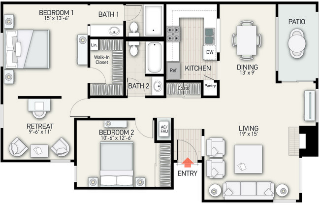 Floorplan - Rancho San Joaquin Apartment Homes