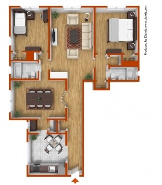 2BR/2BA - The Dalmar