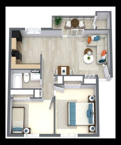 2 Bed - Northwoods Apartments