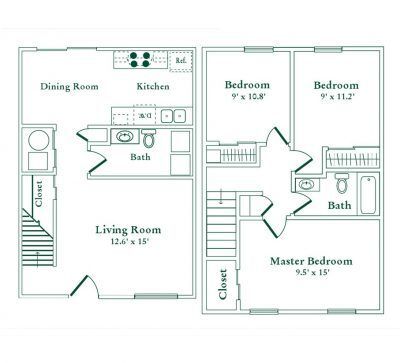 Floorplan - Normandy Green Apartments & Townhomes