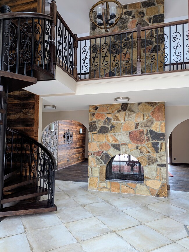 Foyer with 2 sided Fireplace - 93 Ridge Rd