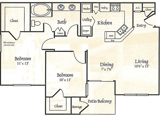 2BR/1BA - Cornerstone Ranch