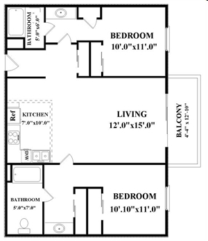 2BR/2BA - The Falls