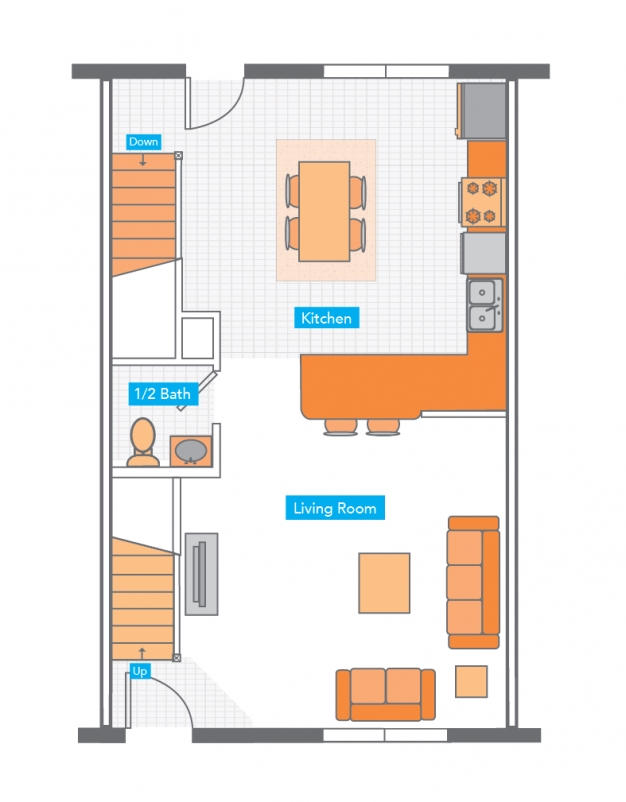 Floor Plan Entry Level - Yugo Auburn North