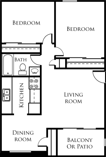 2BR/1BA - Mission Creek Apartments