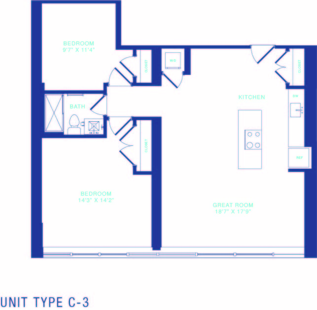 Floorplan - The Dane Apartments