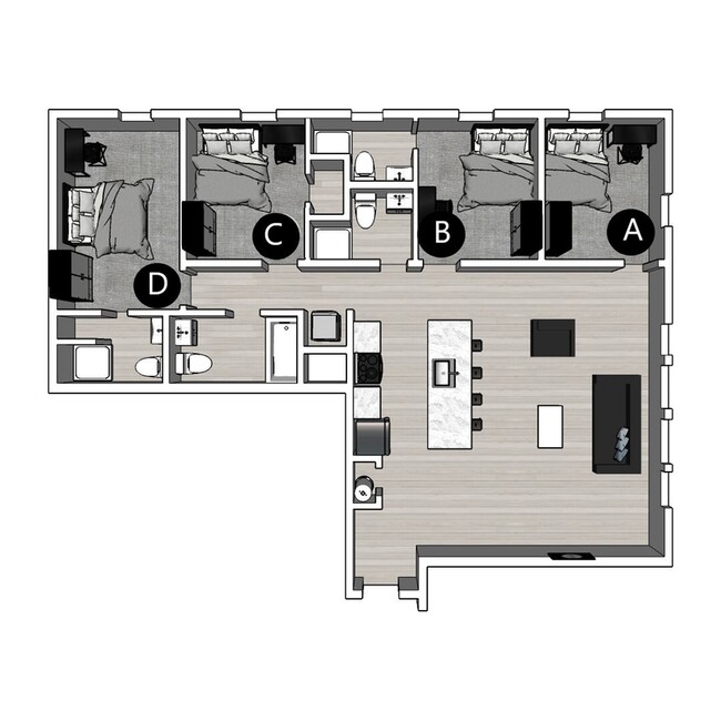 4BR/4BA - Lux North - The Lux and Lofts