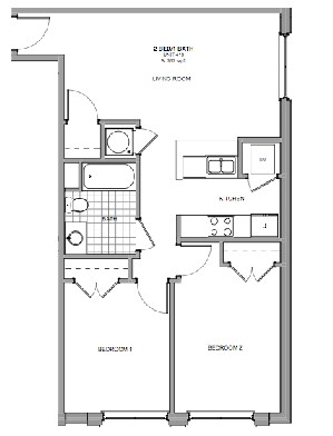 2BR/1BA - Dill Building