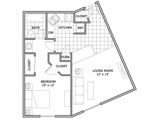 one bedroom | The Abbey | Apartments in Springfield, MO - The Abbey Apartments