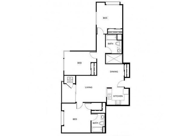 Plan A (Milano) floor plan Living at NoHo - Milano at NoHo