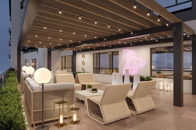 Elevated Resident Terrace - The Highrailer Apartments