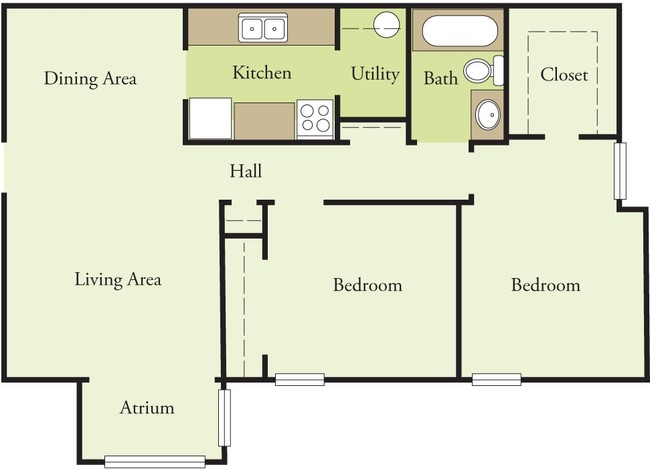 2BR/1BA - Park Avenue Villas