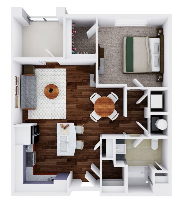 Monet 1B-P | 1 bed / 1 bath - The Alloro at University Groves