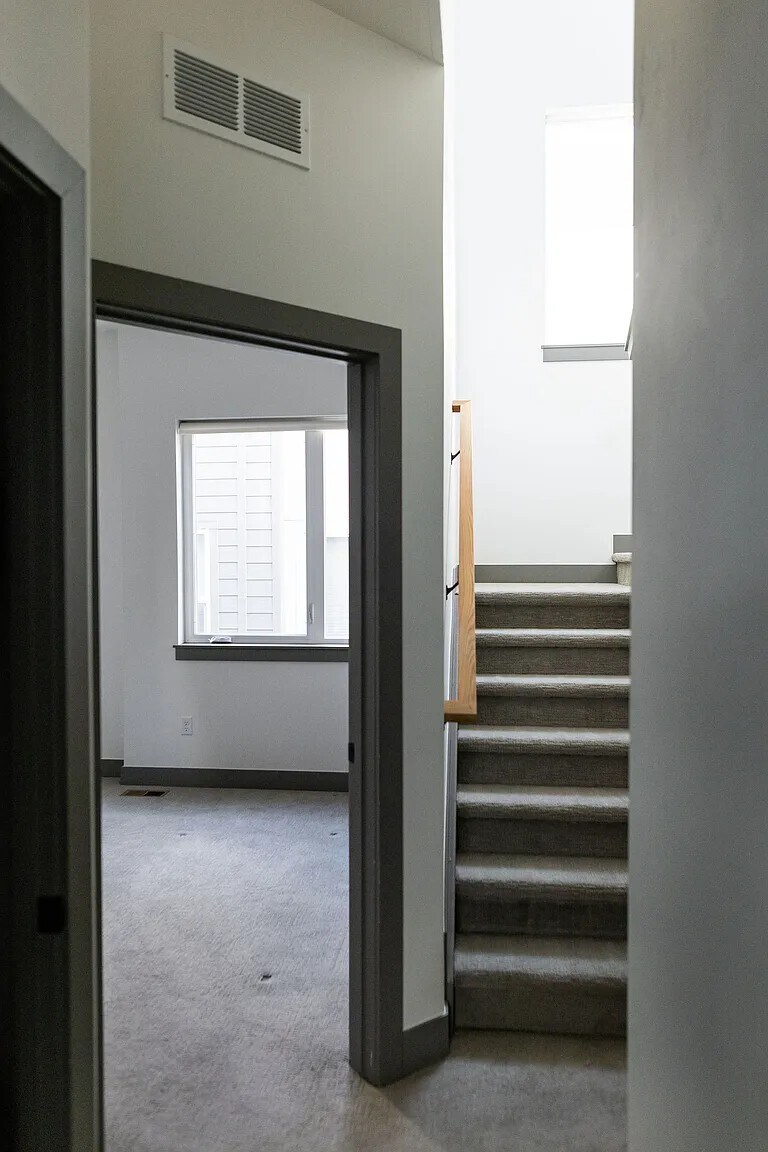 Stairs up to the private rooftop - 3505 S Marion St