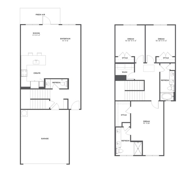 TH1B Floor Plan - Caliza at the Loop