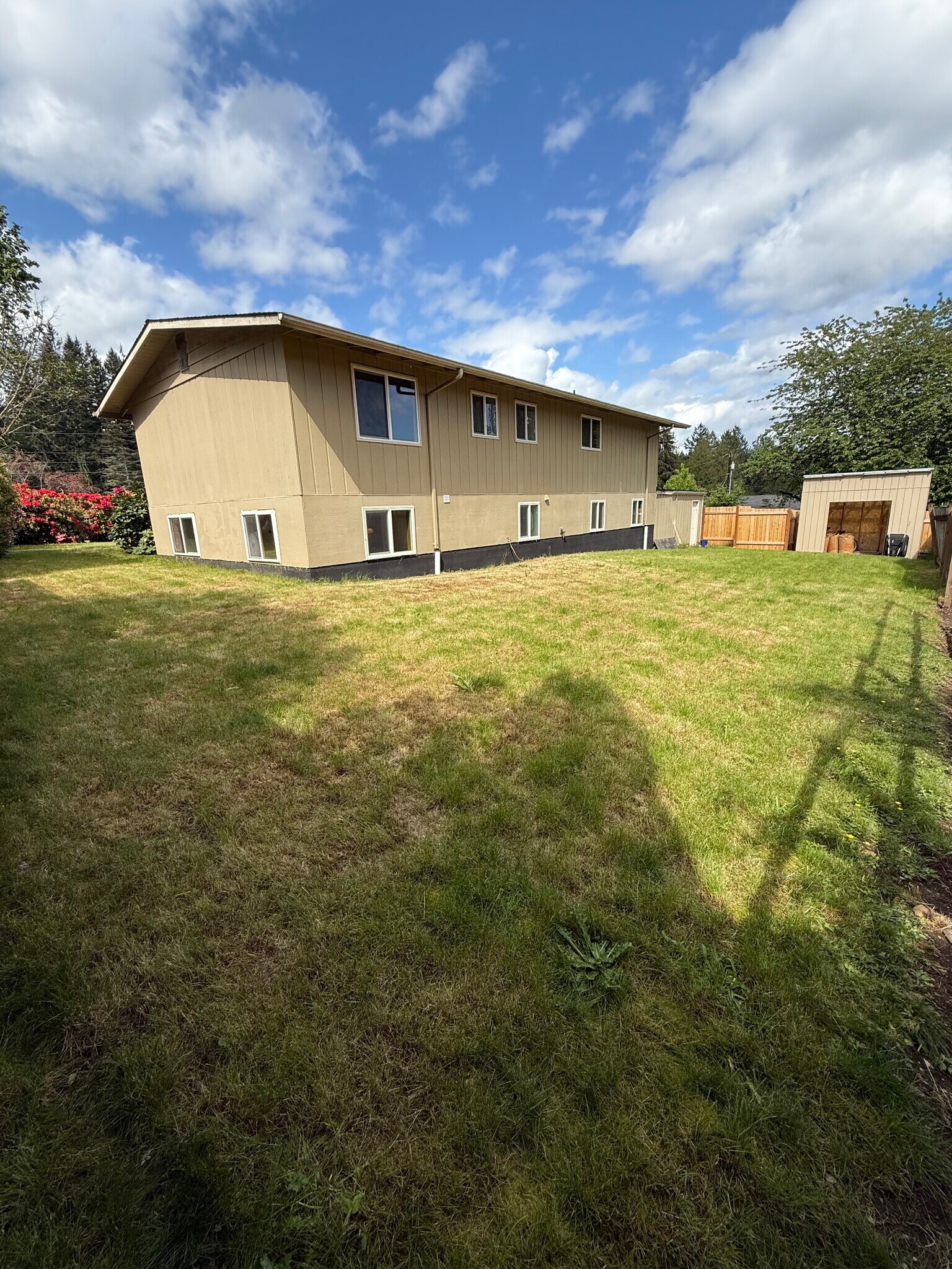Backyard and side yard facing house - 13016 16th St NE
