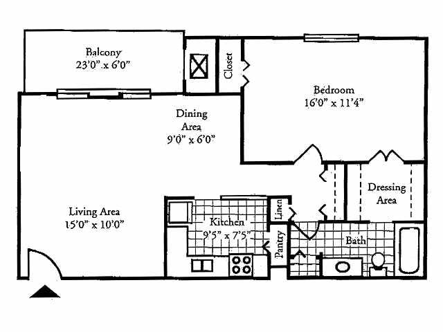 1BR/1BA - Fountain Parc