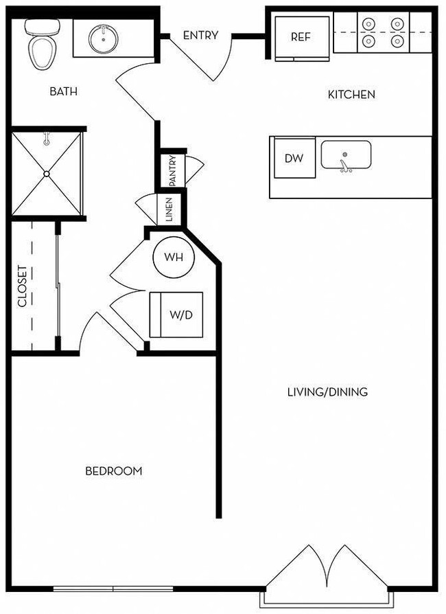 Preston | Studio/1 Bath | 627 SF - The Logan at Osborn